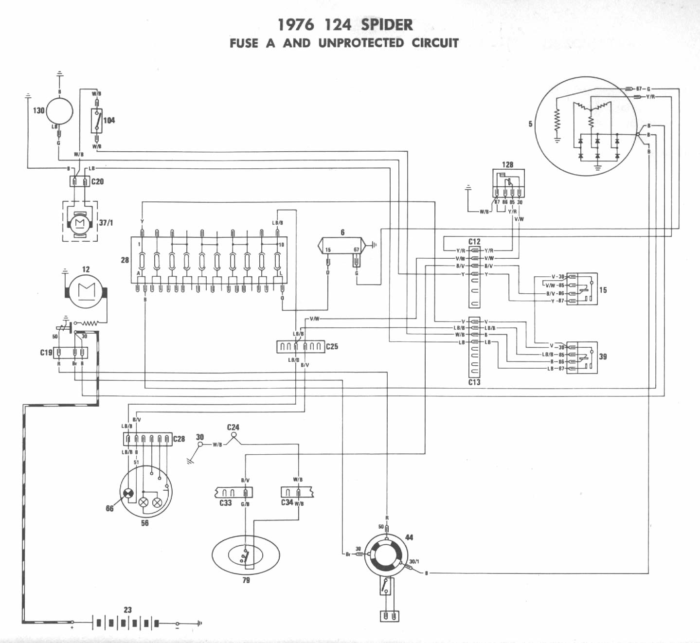 1976 Fiat Spider Wiring Diagrams